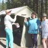 PEPS members freshen up the Plumas-Eureka Estates bus stops.
